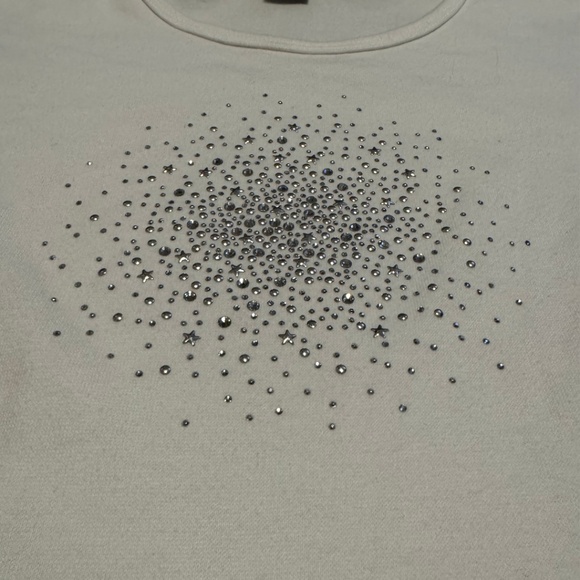 White Christine Alexander Bedazzled T-shirt - Picture 3 of 5